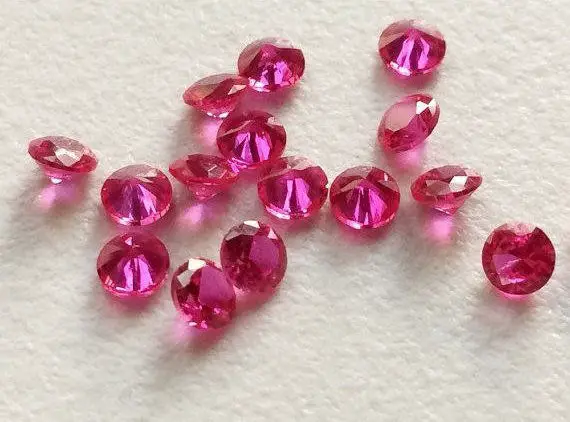 1.5mm Ruby Pink Cubic Zirconia, Loose Round Zircon, Sparkling Cz Diamonds, Diamond Cut Cz (100 Piece To 500 Piece Options)