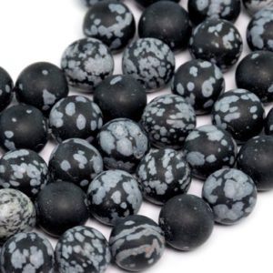 Shop Snowflake Obsidian Beads! Matte Snowflake Obsidian Beads Grade AAA Genuine Natural Gemstone Round Loose Beads 4MM 6MM 8MM Bulk Lot Options | Natural genuine beads Snowflake Obsidian beads for beading and jewelry making.  #jewelry #beads #beadedjewelry #diyjewelry #jewelrymaking #beadstore #beading #affiliate #ad