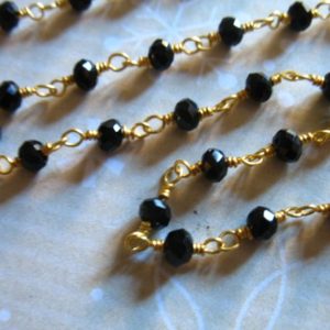 Shop Spinel Rondelle Beads! PRAYER CHAIN / Spinel Wire Wrapped Beaded Rondelle Chain / 5- 50 feet / Gold or Silver Plated, Wholesale Gemstone Gem Chain rc.1.pl | Natural genuine rondelle Spinel beads for beading and jewelry making.  #jewelry #beads #beadedjewelry #diyjewelry #jewelrymaking #beadstore #beading #affiliate #ad