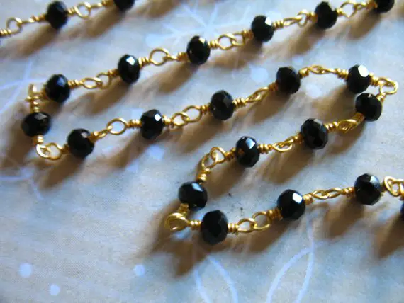 Prayer Chain / Spinel Wire Wrapped Beaded Rondelle Chain / 5- 50 Feet / Gold Or Silver Plated, Wholesale Gemstone Gem Chain Rc.1.pl