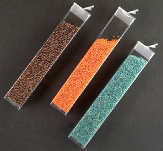10pack 6" Clear Flip Top Containers - Seed Bead Storage, Candy Favor Tube, Bead Organizer