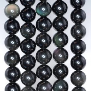 Shop Rainbow Obsidian Beads! 6mm Rainbow Obsidian Gemstone Grade A Round 6mm Loose Beads 15 inch Full Strand (90183346-400) | Natural genuine round Rainbow Obsidian beads for beading and jewelry making.  #jewelry #beads #beadedjewelry #diyjewelry #jewelrymaking #beadstore #beading #affiliate #ad