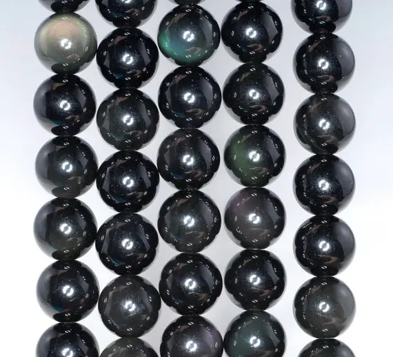 6mm Rainbow Obsidian Gemstone Grade A Round 6mm Loose Beads 15 Inch Full Strand (90183346-400)