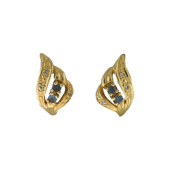 Alexandrite Earring -natural Alexandrite -in 14k Yellow Gold With Certificate!!free Shipping In The Usa