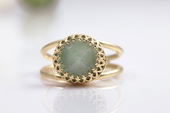 Amazonite Ring · Gold Ring · Solid Gold Option · All Sizes For Rings · Gemstone Ring · Delicate Ring · Everyday Ring · Blue Ring