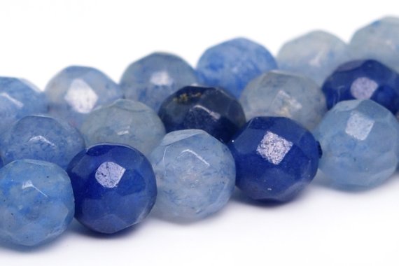 4mm Blue Aventurine Beads Grade Aaa Gemstone Faceted Round Loose Beads 15"/ 7.5" Bulk Lot Options (100901)