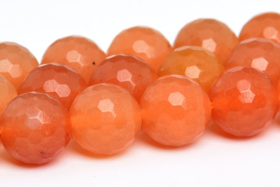 Orange Aventurine Beads Grade Aaa Natural Gemstone Micro Faceted Round Loose Beads 6mm 8mm 10mm Bulk Lot Options