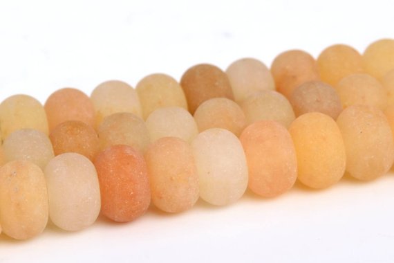 Matte Yellow Aventurine Beads Grade Aaa Natural Gemstone Rondelle Loose Beads 6mm 8mm Bulk Lot Options