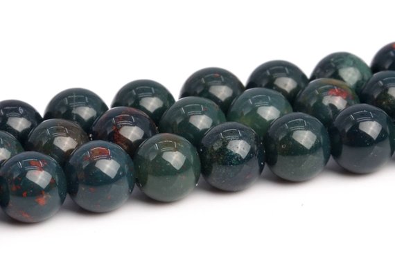 Dark Green Blood Stone Beads Grade Aaa Genuine Natural Gemstone Round Loose Beads 4mm 6mm 8mm 10mm Bulk Lot Options