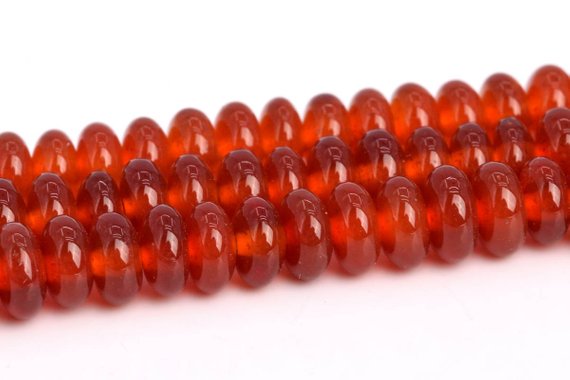 Red Carnelian Beads Grade Aaa Genuine Natural Gemstone Rondelle Loose Beads 4mm 6mm 8mm Bulk Lot Options