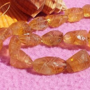 Shop Citrine Chip & Nugget Beads! Citrine Hand Carved Free Form Nugget Beads 15 In. Strand, Orange Citrine Nugget Beads, Natural Citrine Stones, Semi precious Stones, | Natural genuine chip Citrine beads for beading and jewelry making.  #jewelry #beads #beadedjewelry #diyjewelry #jewelrymaking #beadstore #beading #affiliate #ad