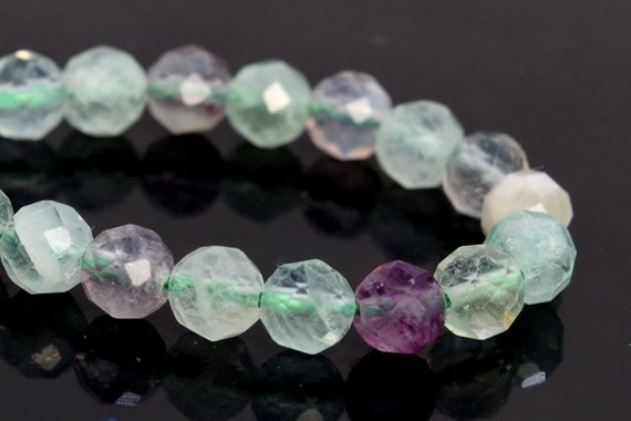 5mm Multicolor Fluorite Beads Aaa Genuine Natural Gemstone Half Strand Faceted Round Loose Beads 7.5" Bulk Lot 1,3,5,10,50 (106699h-087)