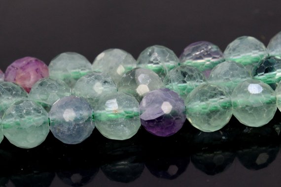 Multicolor Fluorite Beads Aaa Genuine Natural Gemstone Micro Faceted Round Beads 6mm 8mm Bulk Lot