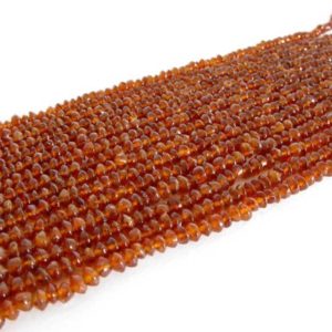 Shop Garnet Rondelle Beads! 4mm Hessonite Garnet Smooth Rondelle Beads, 14 Inch Strand, Full Strand Orange Garnet Beads, Smooth Rondelle Burnt Orange Garnet Beads | Natural genuine rondelle Garnet beads for beading and jewelry making.  #jewelry #beads #beadedjewelry #diyjewelry #jewelrymaking #beadstore #beading #affiliate #ad