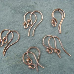 Shop Ear Wires & Posts for Making Earrings! Handmade copper earring wires ~ Ear hooks ~ Artisan jewellery findings ~ Jewelry making, earring parts ~ Ear wires and hooks ~ Fish hooks ~ | Shop jewelry making and beading supplies, tools & findings for DIY jewelry making and crafts. #jewelrymaking #diyjewelry #jewelrycrafts #jewelrysupplies #beading #affiliate #ad