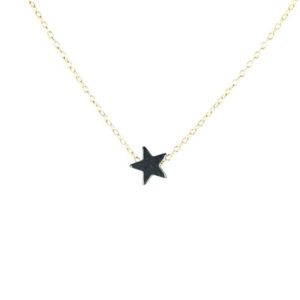 Shop Hematite Jewelry! Star necklace – hematite necklace – tiny star necklace – a little hematite star hanging from a 14k gold vermeil or sterling silver chain | Natural genuine Hematite jewelry. Buy crystal jewelry, handmade handcrafted artisan jewelry for women.  Unique handmade gift ideas. #jewelry #beadedjewelry #beadedjewelry #gift #shopping #handmadejewelry #fashion #style #product #jewelry #affiliate #ad