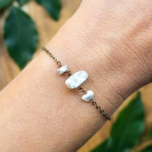 Shop Howlite Bracelets! White howlite beaded bracelet. Meditation bracelet. Protection bracelet. Womens bracelet. Gemstone bracelets. White howlite bracelet. | Natural genuine Howlite bracelets. Buy crystal jewelry, handmade handcrafted artisan jewelry for women.  Unique handmade gift ideas. #jewelry #beadedbracelets #beadedjewelry #gift #shopping #handmadejewelry #fashion #style #product #bracelets #affiliate #ad