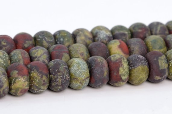 Matte Dragon Blood Jasper Beads Grade Aaa Genuine Natural Gemstone Rondelle Loose Beads 6mm 8mm 10mm Bulk Lot Options
