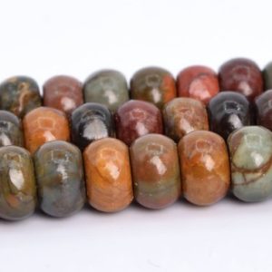 Red Creek Jasper Beads Grade AAA Genuine Natural Gemstone Rondelle Loose Beads 6x4MM 8x4MM 10x5MM Bulk Lot Options | Natural genuine rondelle Jasper beads for beading and jewelry making.  #jewelry #beads #beadedjewelry #diyjewelry #jewelrymaking #beadstore #beading #affiliate #ad