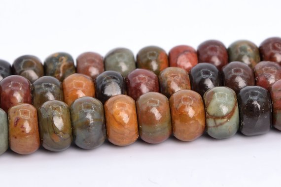 Red Creek Jasper Beads Grade Aaa Genuine Natural Gemstone Rondelle Loose Beads 6mm 8mm 10mm Bulk Lot Options