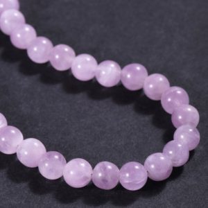 AAA Quality Kunzite Necklace, Beaded Gemstone Necklace, Smooth Round Necklace, Birthday Gift For Her, Delicate Necklace, Jewelry For Women | Natural genuine Kunzite necklaces. Buy crystal jewelry, handmade handcrafted artisan jewelry for women.  Unique handmade gift ideas. #jewelry #beadednecklaces #beadedjewelry #gift #shopping #handmadejewelry #fashion #style #product #necklaces #affiliate #ad