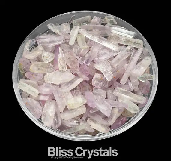 10 Gm Parcel Of Gem Pink Kunzite Tumbled Stone Lavender Pink Polished Crystal Gemstones Healing Crystals And Stones #pk01