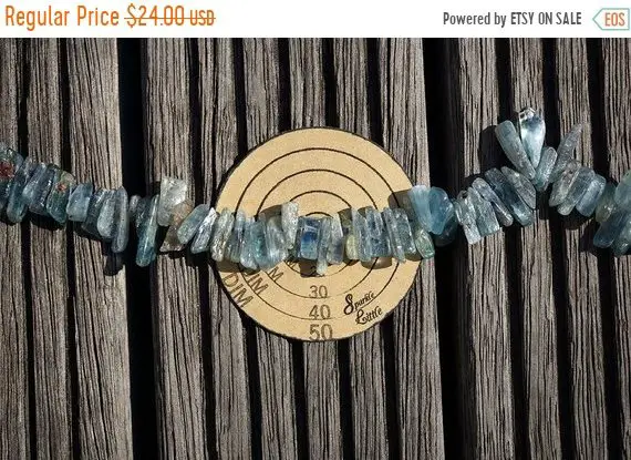 Kyanite Long Chips Beads (etb00726) Unique Jewelry/vintage Jewelry/gemstone Necklace