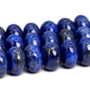 Shop Lapis Lazuli Rondelle Beads! Blue Lapis Lazuli Beads Grade A Gemstone Rondelle Loose Beads 6x4MM 8x5MM 10x6MM 12x6MM Bulk Lot Options | Natural genuine rondelle Lapis Lazuli beads for beading and jewelry making.  #jewelry #beads #beadedjewelry #diyjewelry #jewelrymaking #beadstore #beading #affiliate #ad