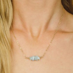 Shop Larimar Necklaces! Larimar necklace. Larimar bead necklace. Larimar beaded bar necklace. Blue gemstone bead necklace. Blue larimar jewellery. | Natural genuine Larimar necklaces. Buy crystal jewelry, handmade handcrafted artisan jewelry for women.  Unique handmade gift ideas. #jewelry #beadednecklaces #beadedjewelry #gift #shopping #handmadejewelry #fashion #style #product #necklaces #affiliate #ad