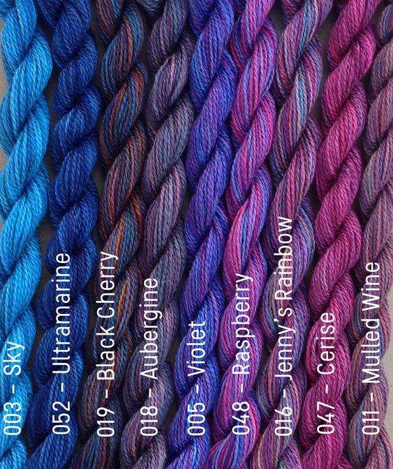 Medium Cotton, Hand Dyed Embroidery Thread, 6/2 Wt. (equivalent To Perle 8)