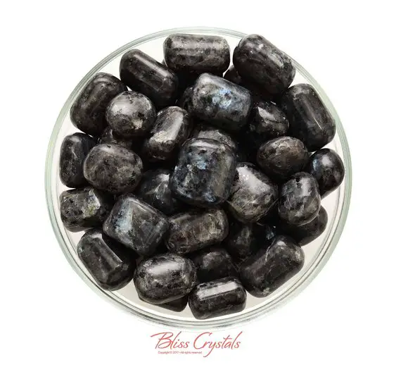 1 "blue Pearl" Moonstone Tumbled Stone Aka Larkavite Mystery Stone Black Moonstone Healing Crystal And Stone Magic #bp03