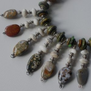 Ocean Jasper Necklace, Tribal Necklace, Boho Necklace, Handmade Necklace, | Natural genuine Ocean Jasper necklaces. Buy crystal jewelry, handmade handcrafted artisan jewelry for women.  Unique handmade gift ideas. #jewelry #beadednecklaces #beadedjewelry #gift #shopping #handmadejewelry #fashion #style #product #necklaces #affiliate #ad