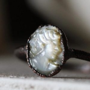 Shop Pearl Jewelry! Cameo Ring – Tahitian Black Pearl Ring – Handcarved Ring – Antique Cameo Jewelry | Natural genuine Pearl jewelry. Buy crystal jewelry, handmade handcrafted artisan jewelry for women.  Unique handmade gift ideas. #jewelry #beadedjewelry #beadedjewelry #gift #shopping #handmadejewelry #fashion #style #product #jewelry #affiliate #ad