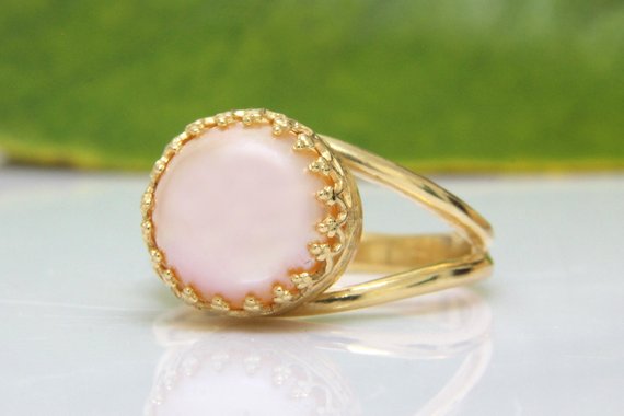 Pink Pearl Ring · Delicate Ring · Freshwater Pearl Jewelry · Pink Ring · Small Ring · Vintage Ring · Bridal Ring · Wedding Ring