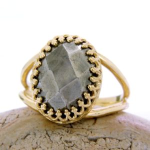 Shop Pyrite Rings! 14k Gold Ring · Pyrite Ring · Gemstone Ring · Celebrity Ring · Fools Gold Ring · Pyrite Jewelry · Bling Ring ·  Mineral Ring | Natural genuine Pyrite rings, simple unique handcrafted gemstone rings. #rings #jewelry #shopping #gift #handmade #fashion #style #affiliate #ad