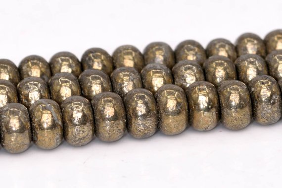 4x2mm Copper Pyrite Beads Grade Aaa Natural Gemstone Rondelle Loose Beads 15.5" / 7.5" Bulk Lot Options (102138)