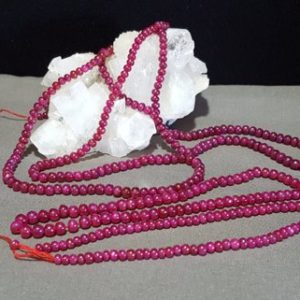 Shop Ruby Rondelle Beads! Natural Ruby Smooth Rondelle Beads, 3.1mm To 4.9mm, 19 Inch Full Strand, 95cts., Natural Ruby, Corundum Beads, Precious, Loose Gemstones | Natural genuine rondelle Ruby beads for beading and jewelry making.  #jewelry #beads #beadedjewelry #diyjewelry #jewelrymaking #beadstore #beading #affiliate #ad