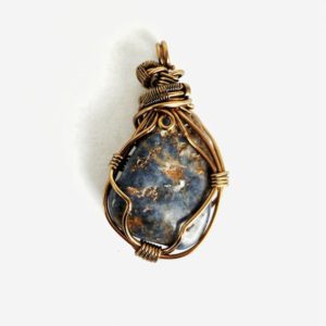 Sapphire Necklace – September Birthstone Necklace – Womens and Mens Sapphire Pendant – Wire Wrapped Pendant- Mens Stone Necklace – Reiki | Natural genuine Gemstone pendants. Buy handcrafted artisan men's jewelry, gifts for men.  Unique handmade mens fashion accessories. #jewelry #beadedpendants #beadedjewelry #shopping #gift #handmadejewelry #pendants #affiliate #ad