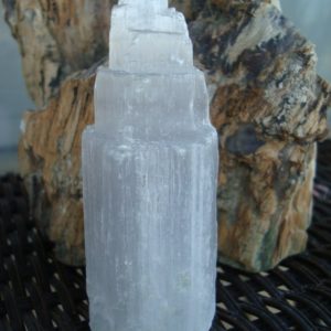 Shop Selenite Points & Wands! Selenite Medium 3.5 inch + Skyscraper Tower SL7 | Natural genuine stones & crystals in various shapes & sizes. Buy raw cut, tumbled, or polished gemstones for making jewelry or crystal healing energy vibration raising reiki stones. #crystals #gemstones #crystalhealing #crystalsandgemstones #energyhealing #affiliate #ad
