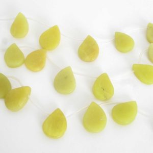 Shop Serpentine Bead Shapes! 22mm Serpentine Beads, "New Jade", Olive "Jade", 22mm Flat Teardrop Beads, Greenish Yellow Gemstone Beads, Natural Serpentine Beads, New209 | Natural genuine other-shape Serpentine beads for beading and jewelry making.  #jewelry #beads #beadedjewelry #diyjewelry #jewelrymaking #beadstore #beading #affiliate #ad