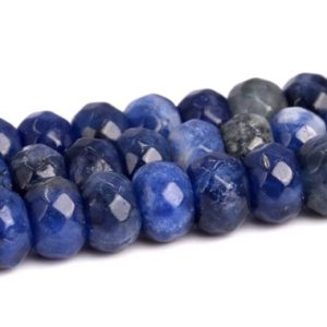 Shop Sodalite Faceted Beads! Sodalite Beads Grade AAA Genuine Natural Gemstone Faceted Rondelle Loose Beads 6MM 8MM Bulk Lot Options | Natural genuine faceted Sodalite beads for beading and jewelry making.  #jewelry #beads #beadedjewelry #diyjewelry #jewelrymaking #beadstore #beading #affiliate #ad