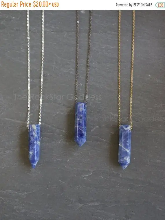 Sodalite / Sodalite Necklace / Sodalite Pendant / Gemstone Pendant / Silver Sodalite Necklace / Sodalite Jewelry / Blue Sodalite Pendant