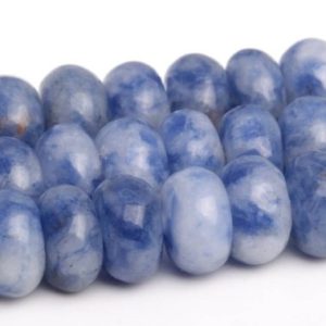 Shop Sodalite Rondelle Beads! Blue Spot Jasper Beads Grade AAA Genuine Natural Gemstone Rondelle Loose Beads 6x4MM 8x5MM Bulk Lot Options | Natural genuine rondelle Sodalite beads for beading and jewelry making.  #jewelry #beads #beadedjewelry #diyjewelry #jewelrymaking #beadstore #beading #affiliate #ad