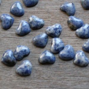 Shop Gemstone Hearts! Sodalite Small Stone 17 mm Heart with Flat Back K261 | Natural genuine stones & crystals in various shapes & sizes. Buy raw cut, tumbled, or polished gemstones for making jewelry or crystal healing energy vibration raising reiki stones. #crystals #gemstones #crystalhealing #crystalsandgemstones #energyhealing #affiliate #ad