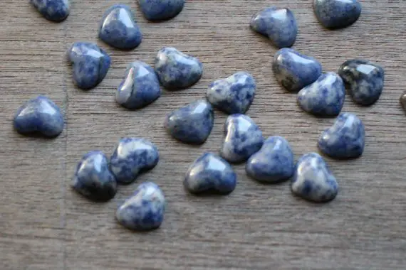 Sodalite Small Stone Heart With Flat Back K261