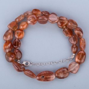 Shop Sunstone Necklaces! Sunstone Necklace Adjustable Necklace Gift for Mom Birthday Present Engagement gift Healing Crystal Neckalce | Natural genuine Sunstone necklaces. Buy handcrafted artisan wedding jewelry.  Unique handmade bridal jewelry gift ideas. #jewelry #beadednecklaces #gift #crystaljewelry #shopping #handmadejewelry #wedding #bridal #necklaces #affiliate #ad