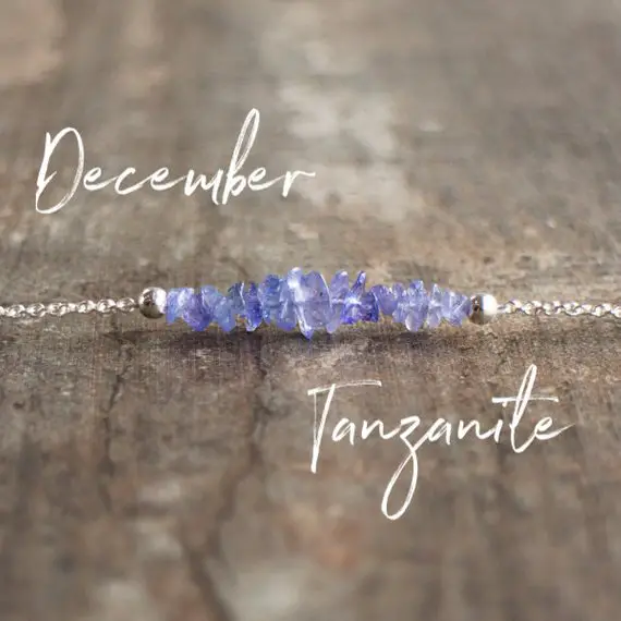 Tanzanite Necklace, Raw Crystal Necklace, Handmade Jewelry, December Birthstone Necklaces For Women, Gifts For Her