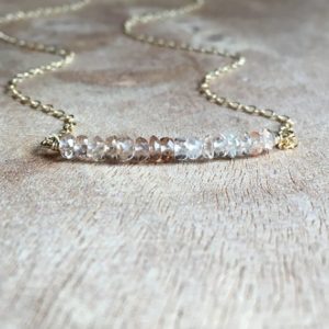 Gold Topaz Necklace , Imperial Topaz Pendant,November Birthstone Necklace, Champagne Topaz Necklace, Necklaces For Women, Gift For Women | Natural genuine Topaz necklaces. Buy crystal jewelry, handmade handcrafted artisan jewelry for women.  Unique handmade gift ideas. #jewelry #beadednecklaces #beadedjewelry #gift #shopping #handmadejewelry #fashion #style #product #necklaces #affiliate #ad