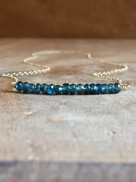 London Blue Topaz Necklace - Topaz Gemstone Necklace - December Birthstone Necklace - Topaz Jewelry - Silver Or Gold