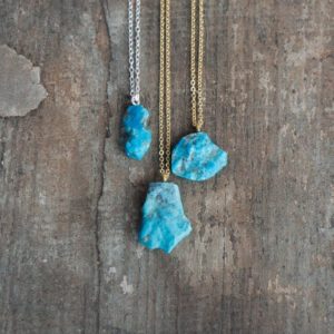 Raw Turquoise Necklace, December Birthstone Gifts for Women, Crystal Necklace in Silver, Gold | Natural genuine Gemstone necklaces. Buy crystal jewelry, handmade handcrafted artisan jewelry for women.  Unique handmade gift ideas. #jewelry #beadednecklaces #beadedjewelry #gift #shopping #handmadejewelry #fashion #style #product #necklaces #affiliate #ad